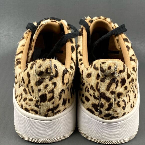 HALOGEN IVIE CALF HAIR PLATFORN LEOPARD PRINT SNEAKERS womens size 9 - Picture 3 of 8